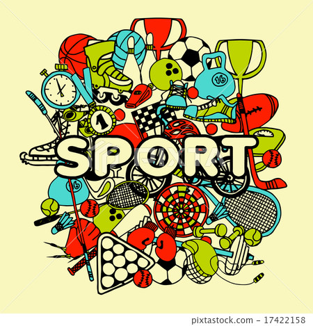 Sport Doodle Collage 17422158