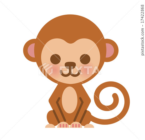 Monkey sitting facing forward (male) 17422868