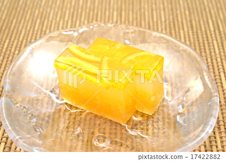 夏天甜點橙色果凍 夏天甜點橙色果凍 17422882