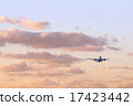 In the evening, an airplane to fly off In the evening, an airplane to fly off 17423442