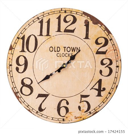 vintage clock isolated on white background 17424155