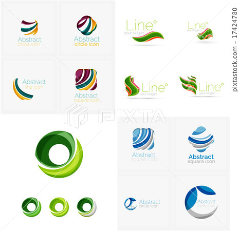 Universal abstract geometric shapes - business emblems 17424780