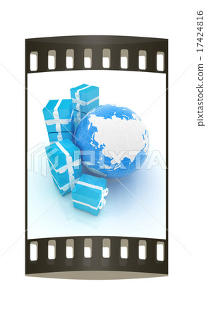 Christmas gifts and earth. The film strip Christmas gifts and earth. The film strip 17424816
