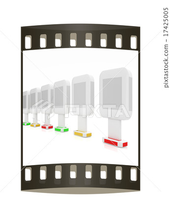Vertical glossy billboards. The film strip Vertical glossy billboards. The film strip 17425005