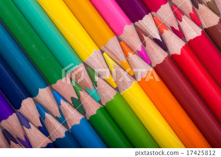 Color pencils background. close up of pencil color Color pencils background. close up of pencil color 17425812