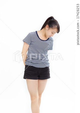 健康漂亮的學校女孩 17428253