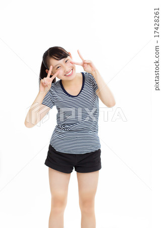 健康漂亮的學校女孩 17428261