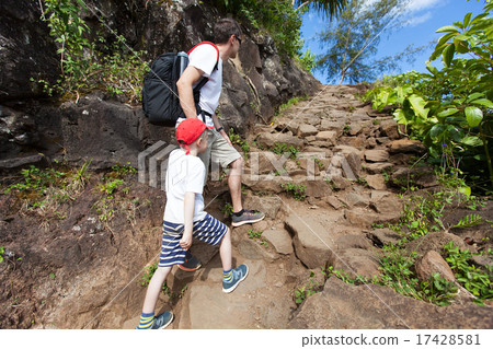 family hiking family hiking 17428581