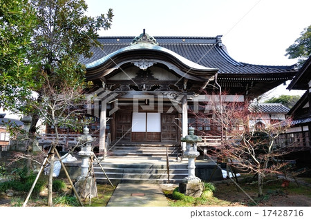 金澤市Utatsuyama寺廟群的Akamonji寺廟（禪寺）的主要寺廟 17428716
