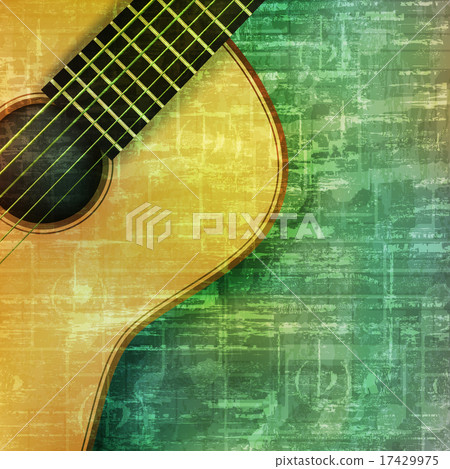 abstract grunge background with acoustic guitar abstract grunge background with acoustic guitar 17429975