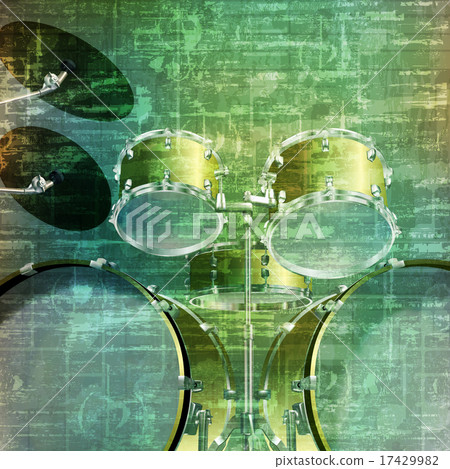 abstract grunge background with drum kit abstract grunge background with drum kit 17429982