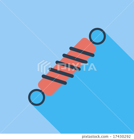 Automobile shock absorber single icon. Automobile shock absorber single icon. 17430292