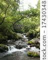 Clear flow and suspension bridge 17430348