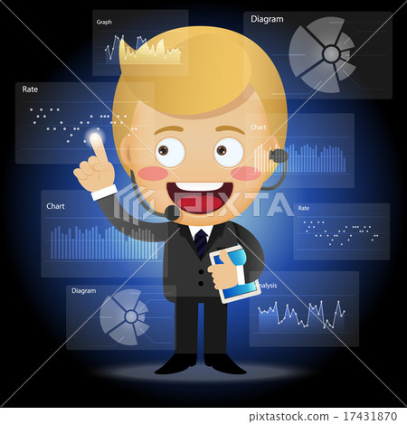businessman working with data processing businessman working with data processing 17431870