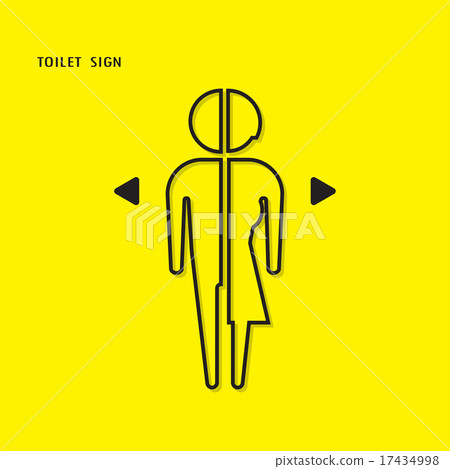 Man and woman toilet sign, restroom symbol. 17434998