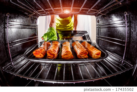 Cooking in the oven at home. Cooking in the oven at home. 17435502