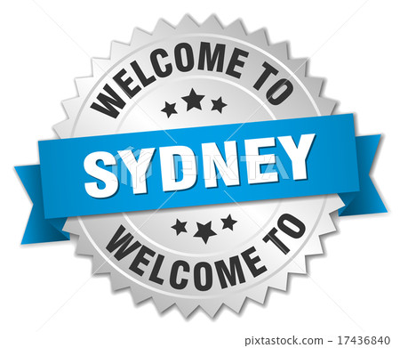Sydney 3d silver badge with blue ribbon Sydney 3d silver badge with blue ribbon 17436840