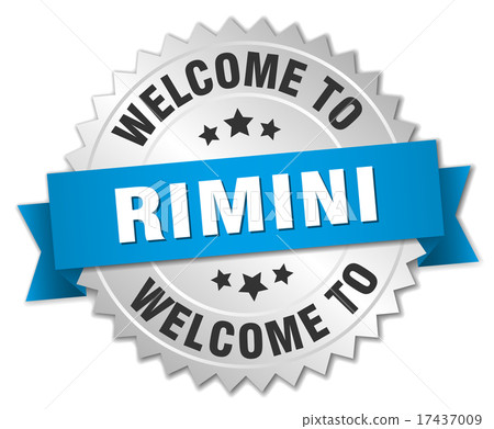 Rimini 3d silver badge with blue ribbon Rimini 3d silver badge with blue ribbon 17437009