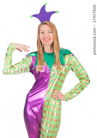 Funny clown isolated on white Funny clown isolated on white 17437600