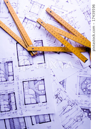 Color samples for selection with house plan Color samples for selection with house plan 17439596