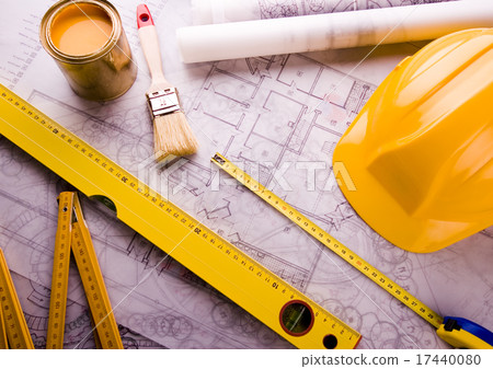 Architectural plans, natural colorful tone Architectural plans, natural colorful tone 17440080