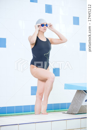 Portrait of a female swimmer 17445212