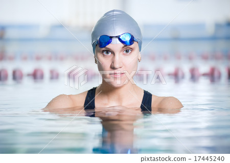 Portrait of a female swimmer 17445240