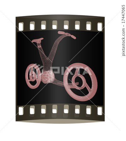 3d modern bike concept. The film strip 3d modern bike concept. The film strip 17447065