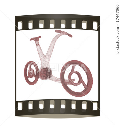 3d modern bike concept. The film strip 17447066