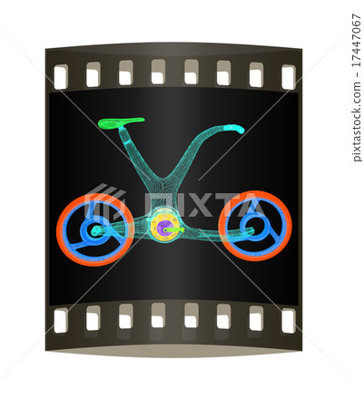 3d modern bike concept. The film strip 3d modern bike concept. The film strip 17447067