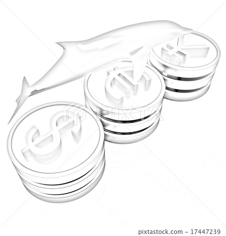 coins with 3 major currencies with golden dolphin coins with 3 major currencies with golden dolphin 17447239