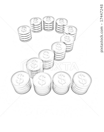 the number "two" of gold coins with dollar sign the number "two" of gold coins with dollar sign 17447248