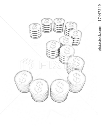 the number "three" of gold coins with dollar sign the number "three" of gold coins with dollar sign 17447249