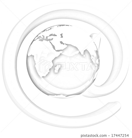 Glossy icon with mail for Earth Glossy icon with mail for Earth 17447254