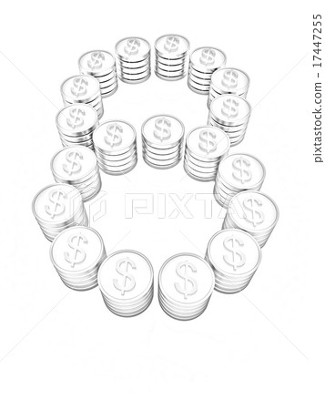 the number "eight" of gold coins with dollar sign the number "eight" of gold coins with dollar sign 17447255