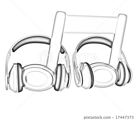 headphones and 3d note headphones and 3d note 17447373