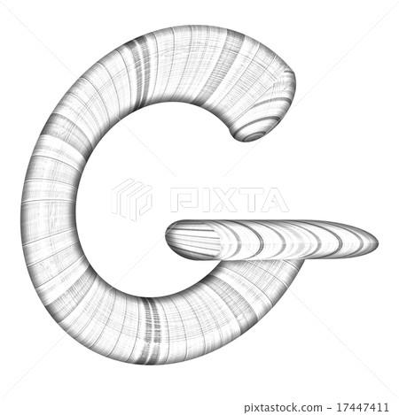 Wooden Alphabet. Letter "G" on a white Wooden Alphabet. Letter "G" on a white 17447411