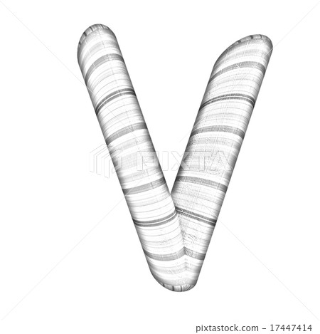 Wooden Alphabet. Letter "V" on a white Wooden Alphabet. Letter "V" on a white 17447414