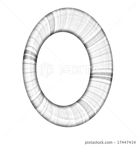 Wooden Alphabet. Letter "O" on a white Wooden Alphabet. Letter "O" on a white 17447419