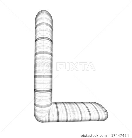 Wooden Alphabet. Letter "L" on a white Wooden Alphabet. Letter "L" on a white 17447424