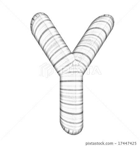 Wooden Alphabet. Letter "Y" on a white Wooden Alphabet. Letter "Y" on a white 17447425