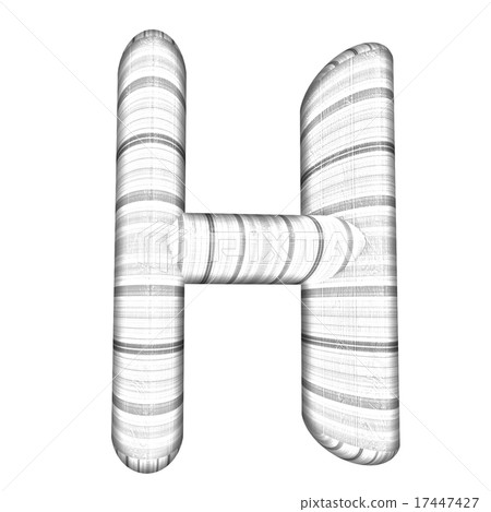 Wooden Alphabet. Letter "H" on a white Wooden Alphabet. Letter "H" on a white 17447427