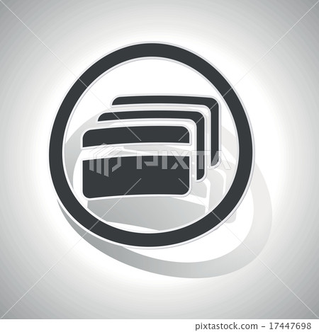 Credit card sign sticker, curved Credit card sign sticker, curved 17447698