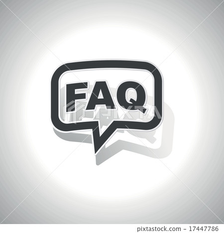 Curved FAQ message icon 17447786