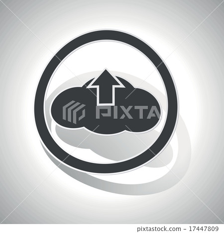 Cloud upload sign sticker, curved Cloud upload sign sticker, curved 17447809