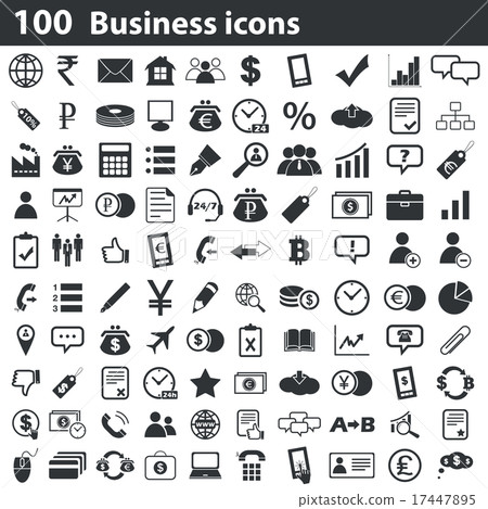 100 business icons set 17447895