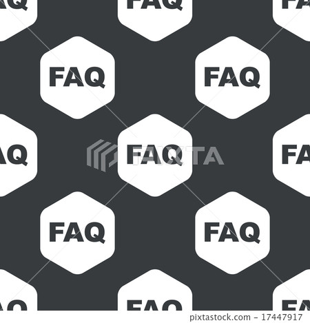 Black hexagon FAQ pattern 17447917