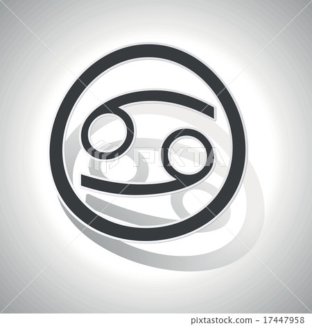 Cancer sign sticker, curved 17447958