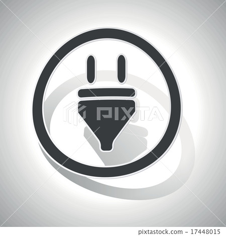Plug sign sticker, curved - Stock Illustration [17448015] - PIXTA