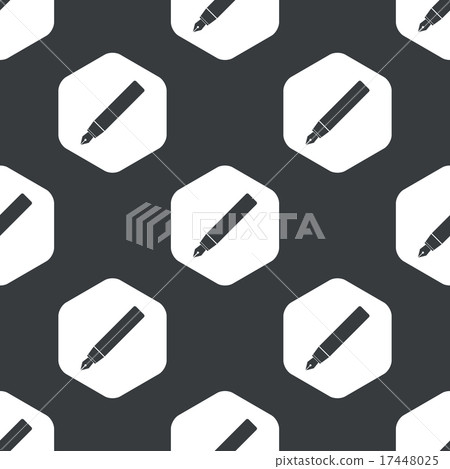 Black hexagon ink pen pattern Black hexagon ink pen pattern 17448025
